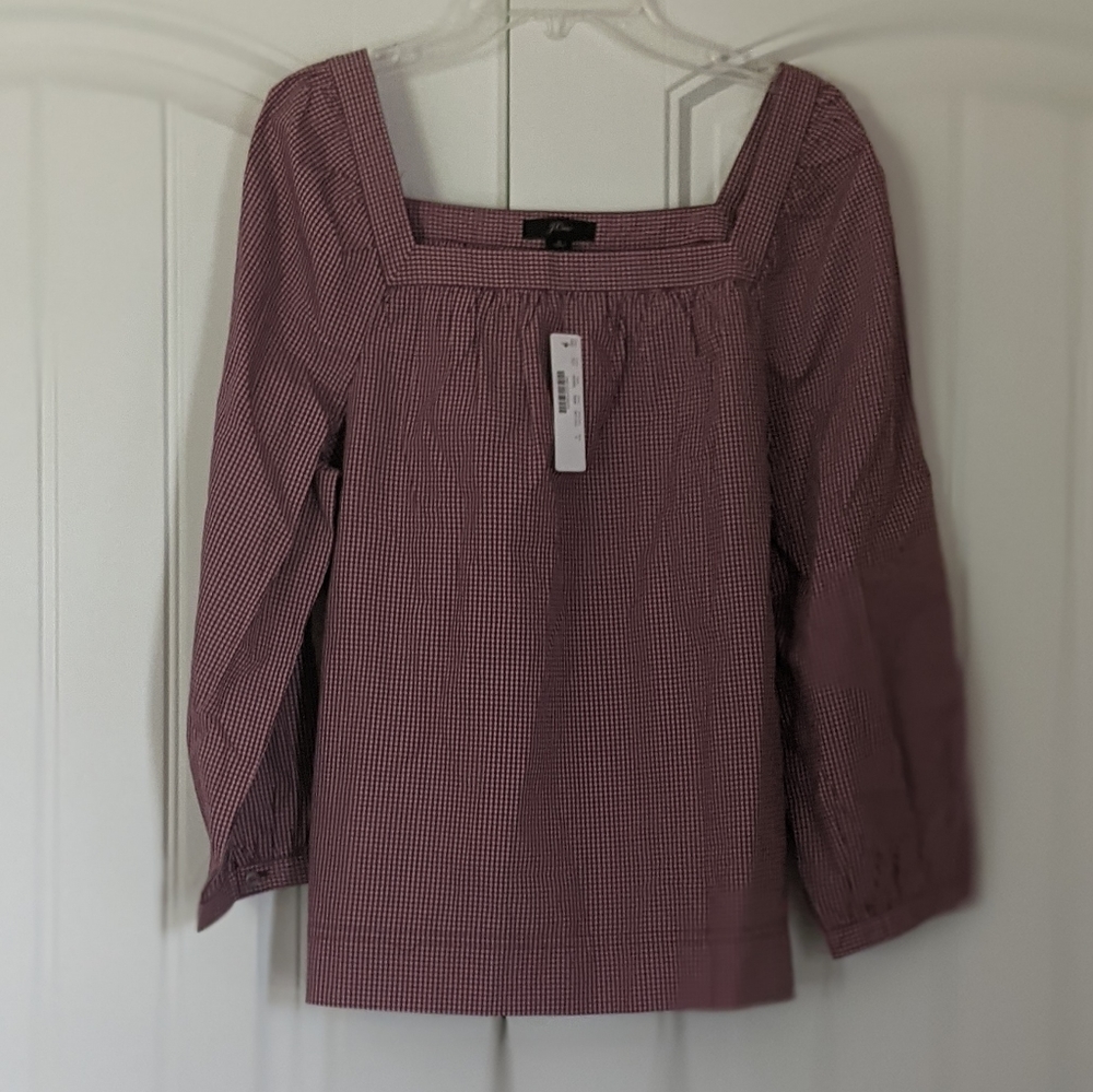 3/$30 NWT J.Crew Gingham Blouse